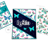 Fluttering Friends 6x6 Background Stamp
