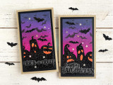 Halloween Scene Split 6x6 Background Stamp & Stencil Combo