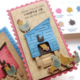 Spring Chickens 6x6 Background Stamp