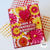 Handmade greeting card with fans on it and have a fantastic birthday sentiment on it.
