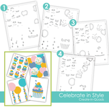 Create-in-Quads Layering Stencil - Celebrate in Style