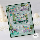 Around Town - Christmas Layering Stencil