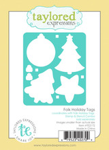 Folk Holiday Tags Die