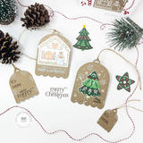 Folk Holiday Tags Die