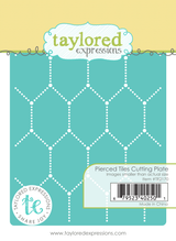 Graphic of pierced tiles steel die cutting plate for paper crafting.