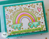 Sending You Joy Background Stamp