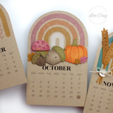 2026 Arched Desk Calendar - Toffee