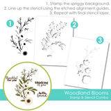 Woodland Blooms Stamp & Stencil Combo