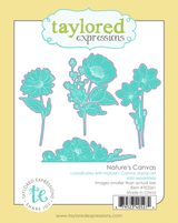 Graphic of Nature's Canvas Dies which is steel die to cut out flowers for papercrafting.