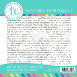 Weathered Words 6x6 Background Stamp