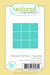 Graphic of pieced patterns - squares shaped steel die for paper crafting.