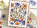 Handmade greeting card with flowers and leaves on it with hey there, love you bunches sentiments on it. Handmade greeting card with flowers and leaves on it with hey there, love you bunches sentiments on it.