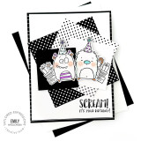 Polka Chic Background Stamp