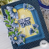 Handmade greeting card with flowers on it and you're pretty much the best sentiment on it.