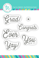Perfect Pennant Clear Stamp Set - Grad