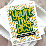 Handmade greeting card with sentiment you're the best and happy's father day.