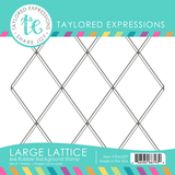 Graphic of packaging of 6x6 lattice rubber background stamp.