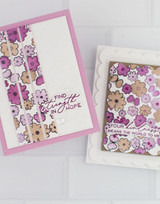 Two handmade greeting cards with flowers on each and the main one having find strength in hope sentiment on it.