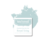 Graphic of Taylored Expressions Premium Dye mini Ink Pad color Royal Icing, which is a light blue.