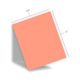 Graphic of TE premium cardstock - Papaya, with paper measurements of 8.5" x 11".