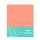 Graphic of TE premium cardstock - Papaya, which is an orange color.