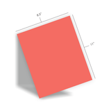 Graphic of TE premium cardstock - Persimmon, with paper measurements of 8.5" x 11".