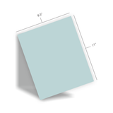 Graphic of TE premium cardstock - Royal Icing, with paper measurements of 8.5" x 11".