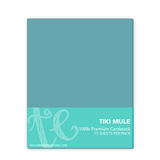 Graphic of TE premium cardstock, Tiki Mule, which is a blue color.