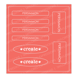 Graphic of Love to Label Sticker sheets with the orange color, Persimmon.