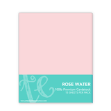 Graphic of cardstock pack of Rose Water, a light pink.