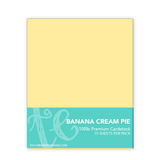 Graphic of cardstock pack of Banana Cream Pie, a yellow color.