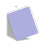 Graphic of Macaron cardstock, a purple color, with measurements 8.5 x 11 inches.