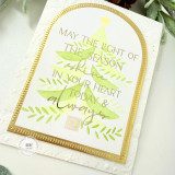 Handmade greeting card with tree on it and christmas sentiment on it. Handmade greeting card with tree on it and christmas sentiment on it.