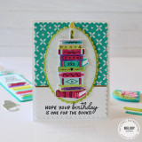 Handmade greeting card with books on it with a candle and hope your birthday is one for the books sentiment on it. Handmade greeting card with books on it with a candle and hope your birthday is one for the books sentiment on it.