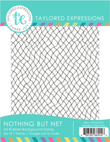 Graphic of Nothing But Net A2 Rubber Background Stamp for papercrafting.