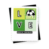 Handmade greeting card with a soccer ball on it and love and goal sentiments with believe in your dreams sentiment on it. Handmade greeting card with a soccer ball on it and love and goal sentiments with believe in your dreams sentiment on it.