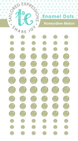 Graphic of Honeydew Melon enamel dot embellishments for papercrafting.
