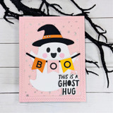 Handmade greeting card with ghost on it and boo sentiment with this is a ghost hug sentiment on it as well. Handmade greeting card with ghost on it and boo sentiment with this is a ghost hug sentiment on it as well.