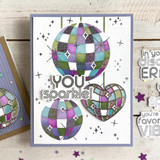 Handmade greeting card with disco balls on it and you sparkle sentiment on it.