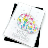 Handmade greeting card with disco balls on it and you sparkle sentiment on it. Handmade greeting card with disco balls on it and you sparkle sentiment on it.