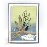 Handmade greeting card with flowers on it with with heartfelt sympathy sentiment on it.