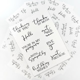 Image of Foil It - Timeless Greetings with various sentiments on it for foiling for papercrafting.