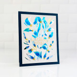 Handmade greeting card with flowers on it and birthday wishes sentiment on it.