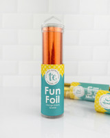 Image of TE Fun Foil - Orange Stars & Sparkles which includes foil that is sparkly orange for papercrafting.