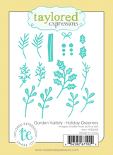 Graphic of Garden Variety - Holiday Greenery which includes leaves and a bow for papercrafting.