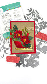 Image of Holiday Greenery Product Bundle which includes dies and red rubber stamps for papercrafting. Image of Holiday Greenery Product Bundle which includes dies and red rubber stamps for papercrafting.