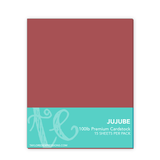 Graphic of Jujube cardstock which is a red color.