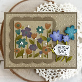 Handmade greeting card with flowers on it and wish big sentiment on it. Handmade greeting card with flowers on it and wish big sentiment on it.