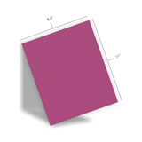 Image of Taylored Expressions Berry Smoothie cardstock which is a purple color with measurements on it.