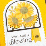 Handmade greeting card with sunflowers on it and you're a blessing sentiment on it. Handmade greeting card with sunflowers on it and you're a blessing sentiment on it.
